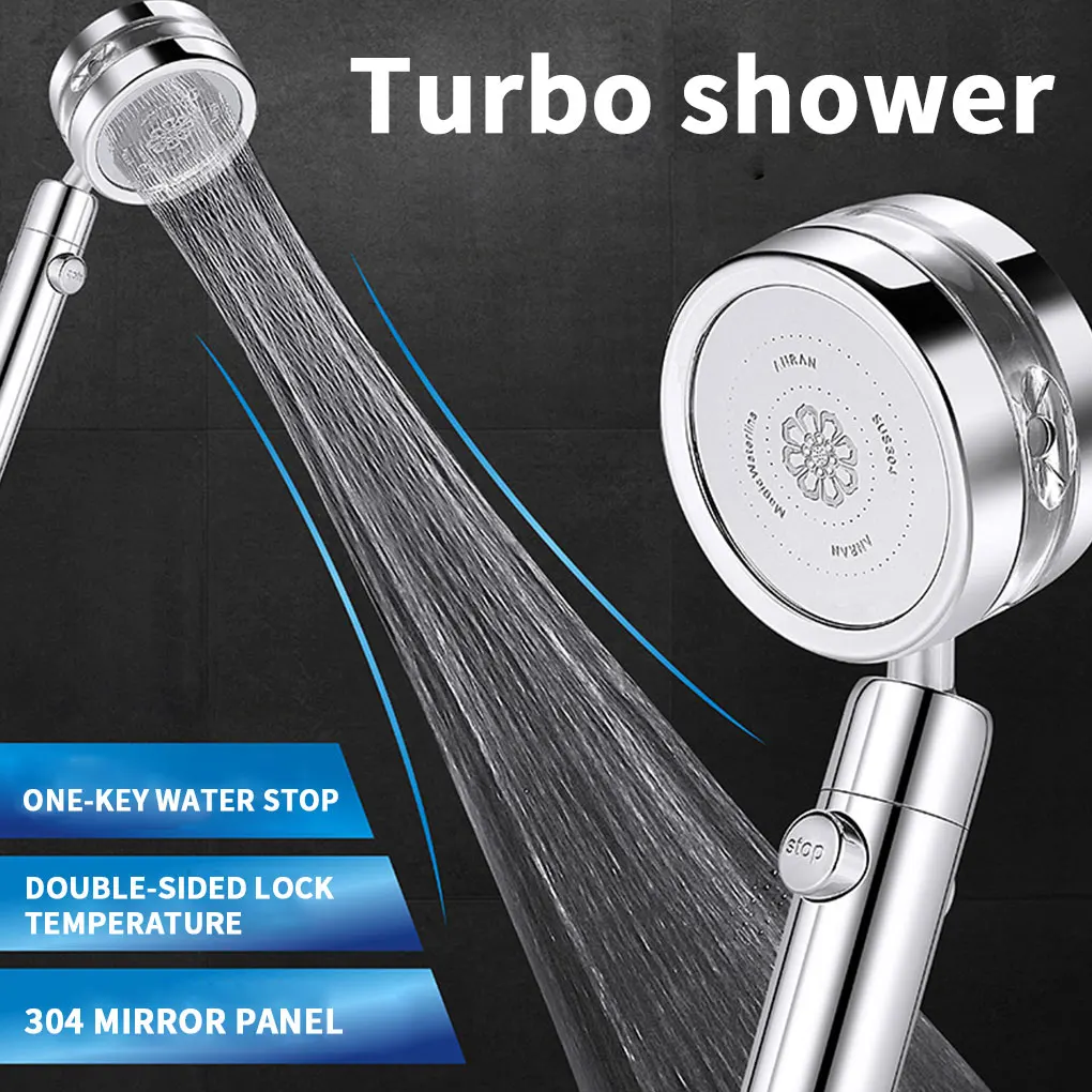 360° Rotating Pressurized Jetting Shower Head High Pressure CANBOUN Bathroom Bath Shower Filter For Water Showerhead Nozzle