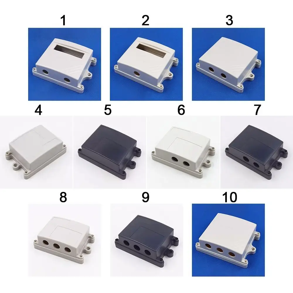 البلاستيك مقاوم للماء أبيض/أسود لتقوم بها بنفسك الإسكان أداة صندوق مشروع الإلكترونية اللوازم الكهربائية الإسكان صندوق وصلات