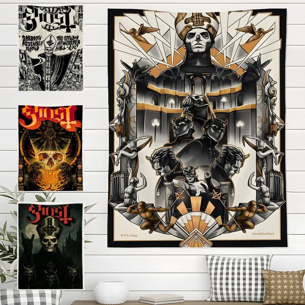 Rock Band G-Ghost Tapestry For Indoor Outdoor Living Room Bedroom Patio Durable Versatile Decor All Weather Use