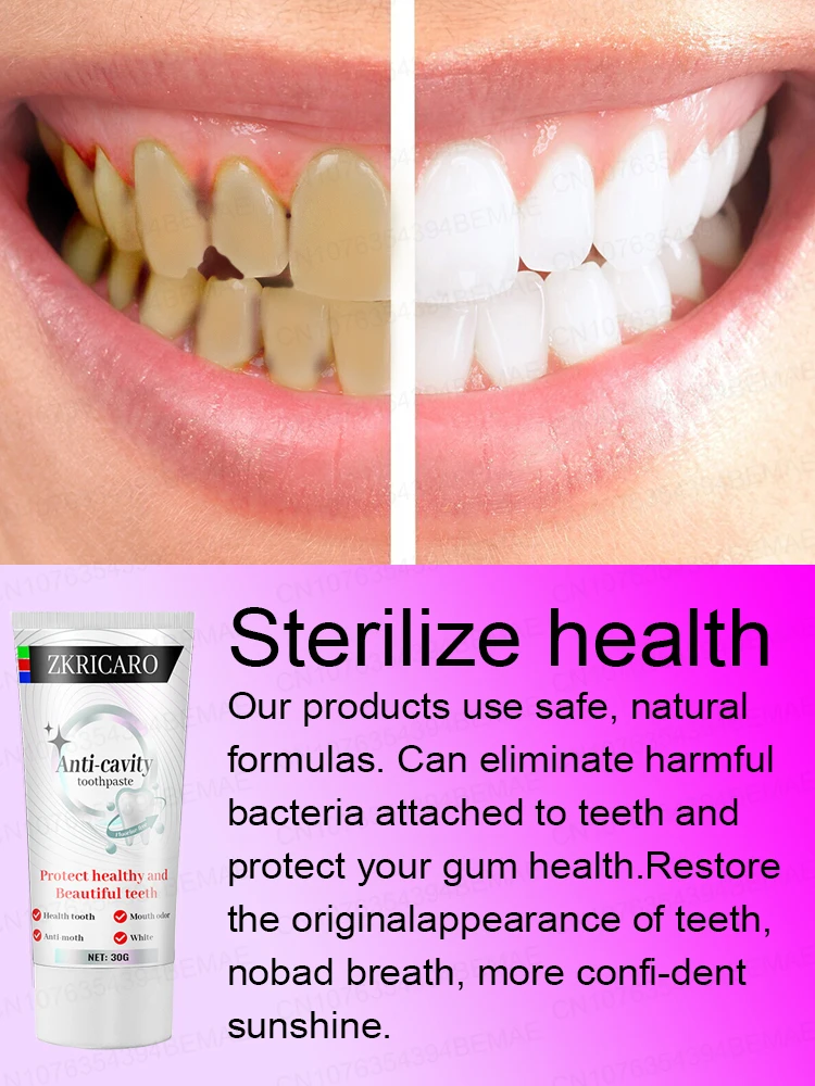 Use natural plant extracts to repair tooth decay, whiten teeth, and remove tooth decay