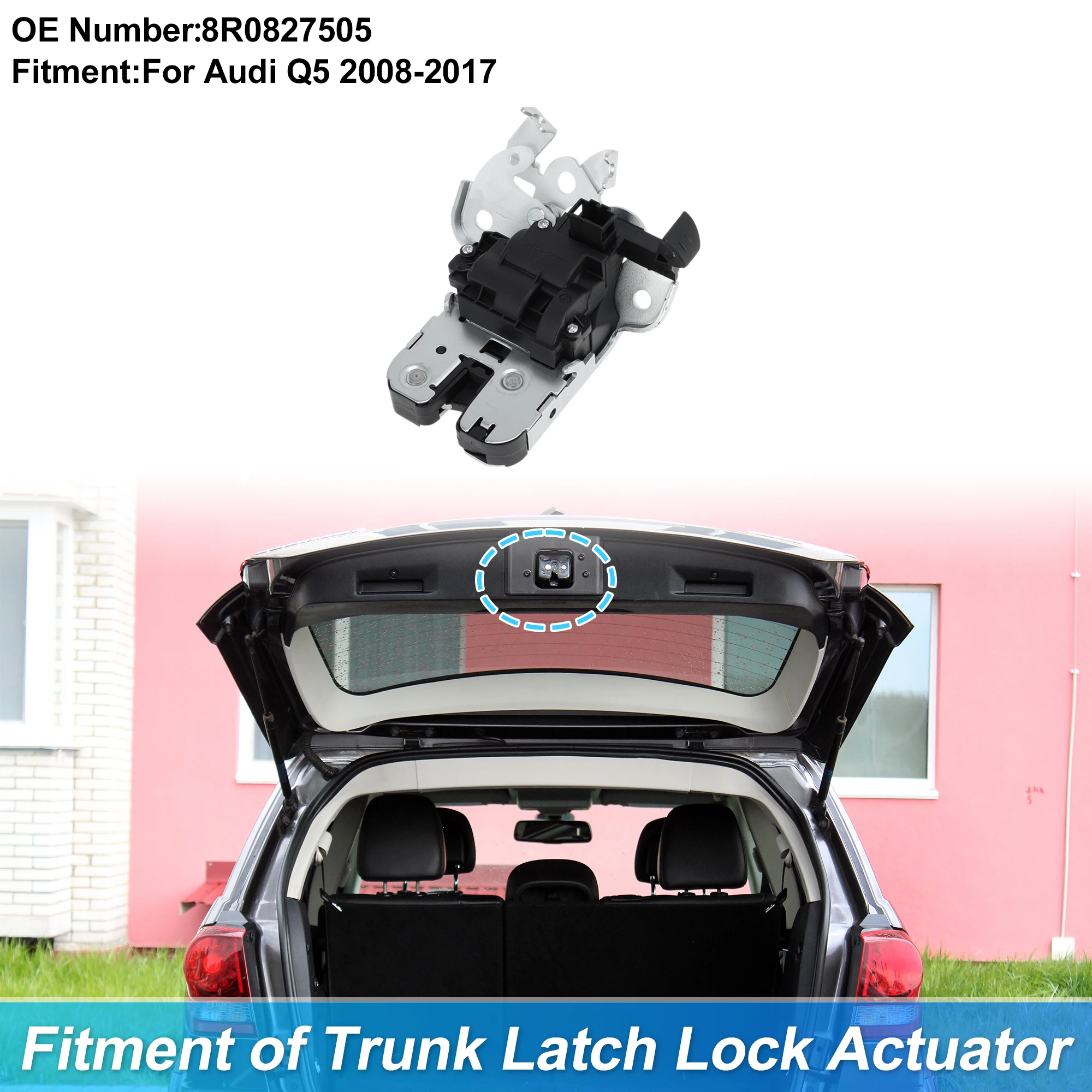 

Привод замка защелки багажника UXCELL для Audi Q5 2008-No8R0827505