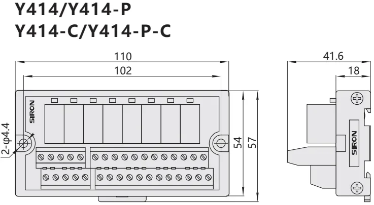 SiRON Y414 8 Channel No Nc LED Indicator Display Terminal Connection Relay Module