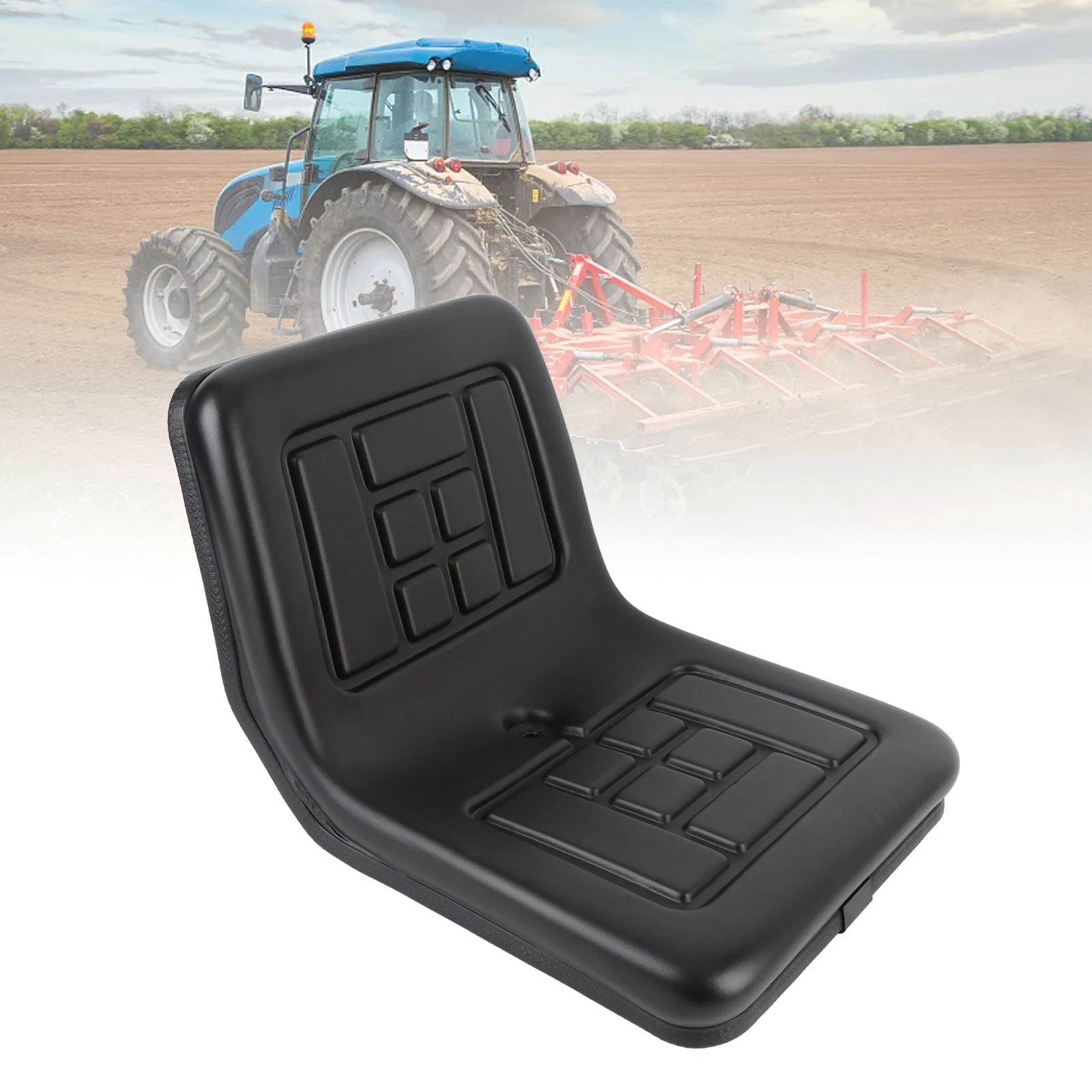 Excavator Seat Tractor Seat  Rounded Curved Corners Breathable Backhoe Seat Replacement for Planting Harvester