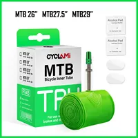 Ultralight Mountain Bike Inner Tube MTB 26 27.5 29 Inches Bicycle TPU Tire 45mm Metal French Presta Valve Anti-Oxidation