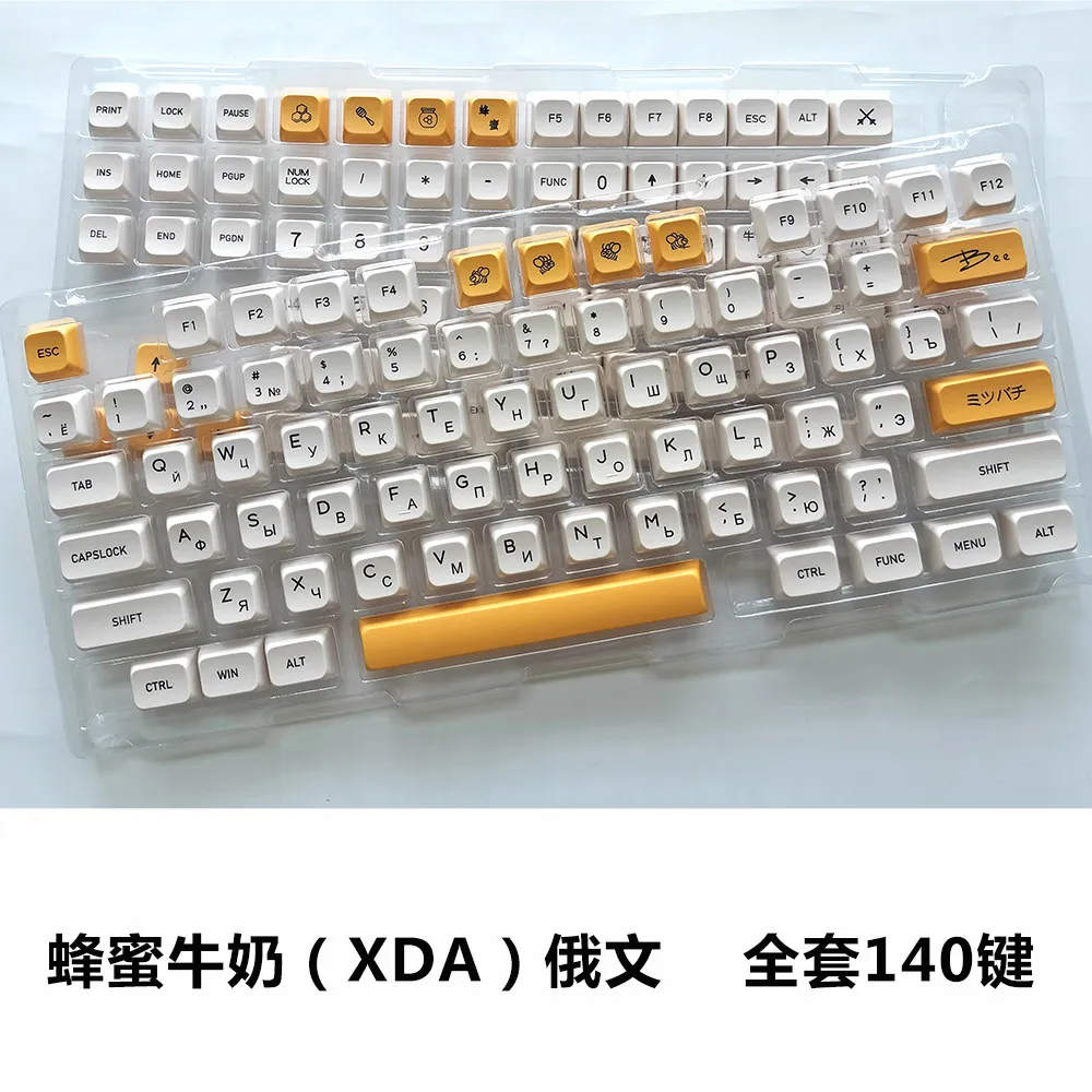 【Russian Keycaps】custom PBT Sublimation XDA Profile Keycap Cute Russian Cartoon Anime Point Key Cap for Gamers Design Gifts