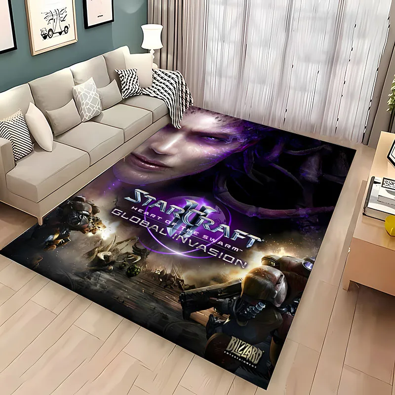 Blizzard StarCraft Area Carpet,Living Room and Bedroom Household Items,Children's Room Sofa Mat,Doormat Floor Anti-slip Rug,Gift