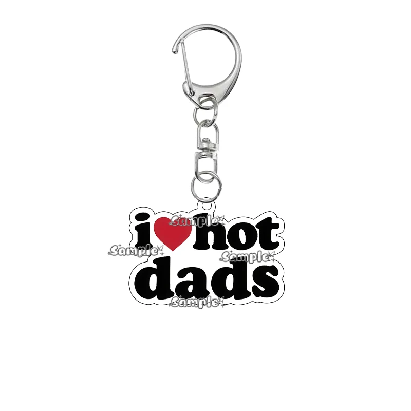 Creative I LOVE MY EX Gf Alcohol MONDAY Hot Dads Slogan Acrylic Keychain Letter Peripheral Couple Pendant Gifts for Friends Toy view 5