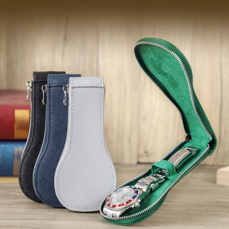 

Кожаный рулон для часов, рулоны для хранения дорожных часов, мужские портативные механические часы, коробка для дисплея, органайзер, упаковочные коробки