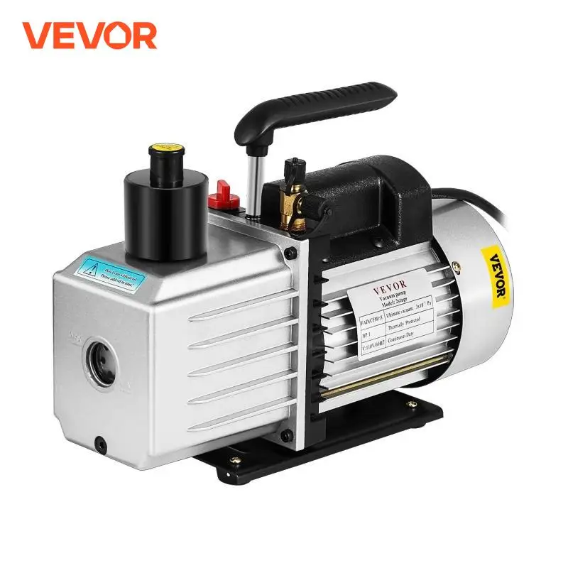 VEVOR-Pompe à Vide Professionnelle à Deux Niveaux pour Climatisation, 8CFM, 15Micron, 3/4HP, 1/4