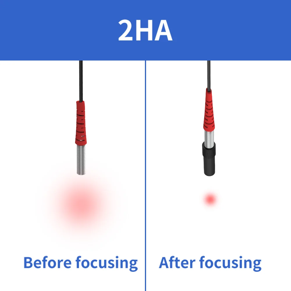 Sensor de fibra óptica GTRIC, espejo de enfoque M3 M4 M6, interruptor fotoeléctrico óptico de haz pasante de reflexión difusa