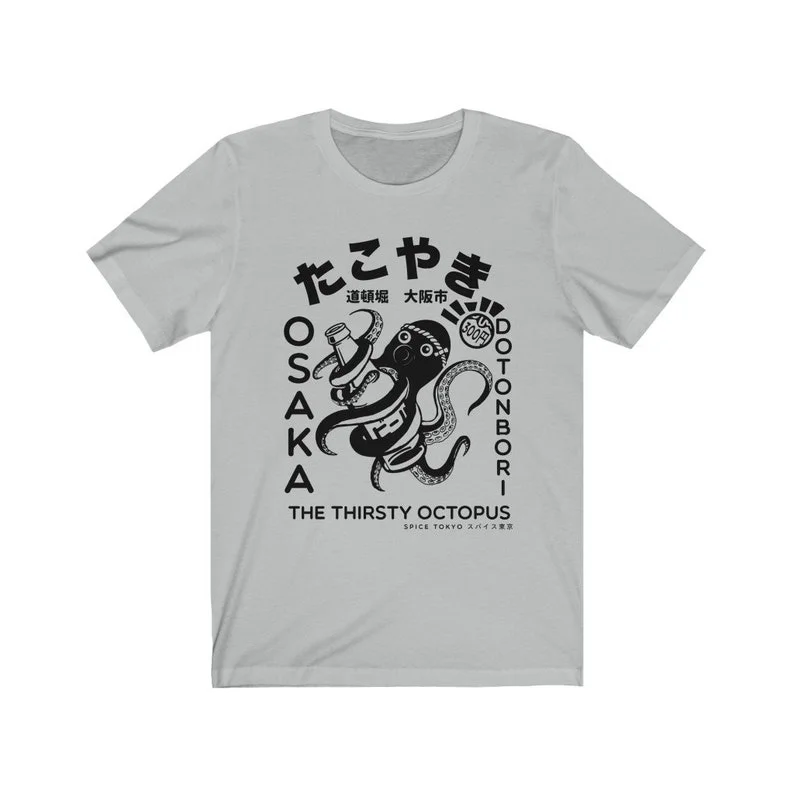 Japanese Takoyaki Osaka Pattern Shirt Custom Designed Kanji Hiragana Street Food T-shirt Perfect Souvenir for Both Men and Women view 3