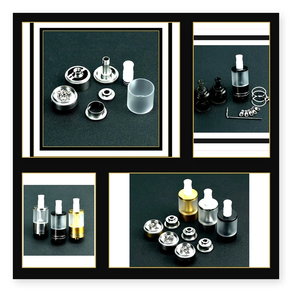 Dvarw MTL RTA 5ml Rebuildable Tank Atomizer with SteamTuners Bellcap - 22mm Stainless Steel Vaping Accessory