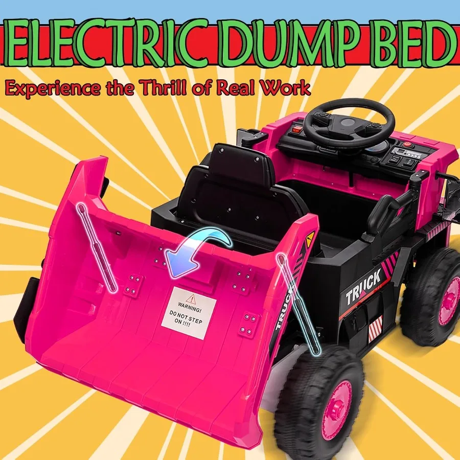 ダンプトラック、建設車両、トラクター、パワーホイール、子供用電動乗用玩具、幼児用ショベルカー、リモコン付き