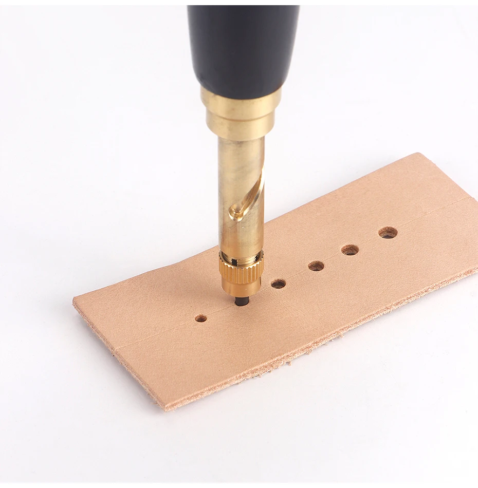 1 Satz japanischer Schraub stempel Werkzeugs atz Locher für Armband Leder Stoff | DIY automatische Locher Cutter Leder Bastel werkzeug – Detail 4