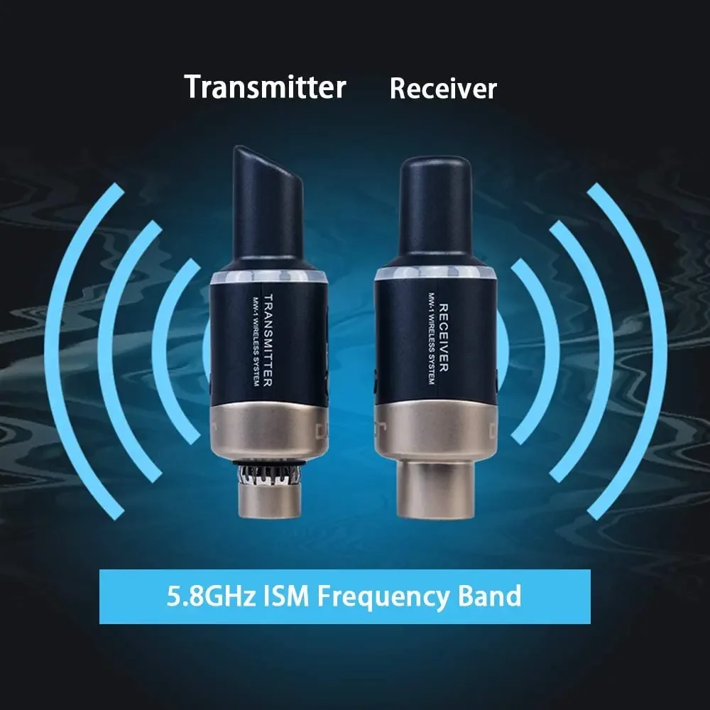 MW-1 5,8 ГГц Беспроводная микрофонная система, перезаряжаемый беспроводной приемник-передатчик для динамического микрофона