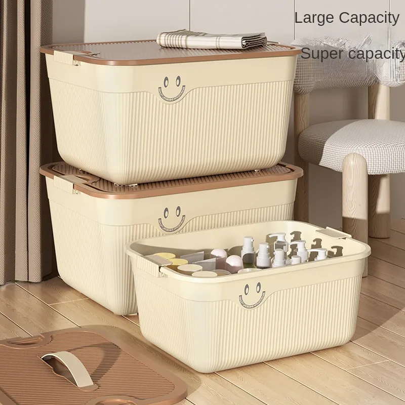 

Snacks Sundries Plastic Large Storage Box With Lid Medicine Cabinet Toy Clothes Sorting Box For Collection Portable Storage Box