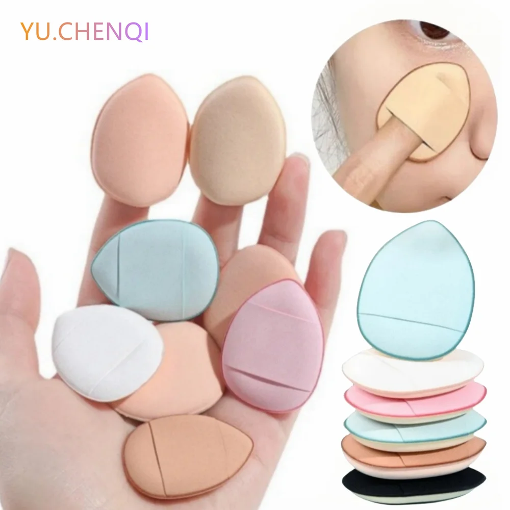 5/10 Stuks Mini Vinger Puff Make-Up Spons Gezicht Concealer Foundation Poeder Mix Puff Cosmetisch Kussen Professionele Schoonheid Tools