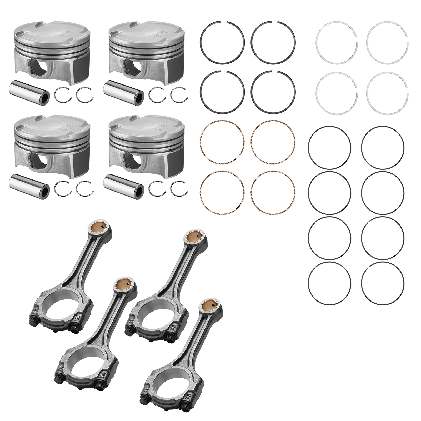 G4FJ 1.6L Turbo Engine Crankshaft Con Rods Pistons Bearings Kit For Hyundai KIA 23110-2B710 23410-2BCA0 23510-2B700 23060-2B700