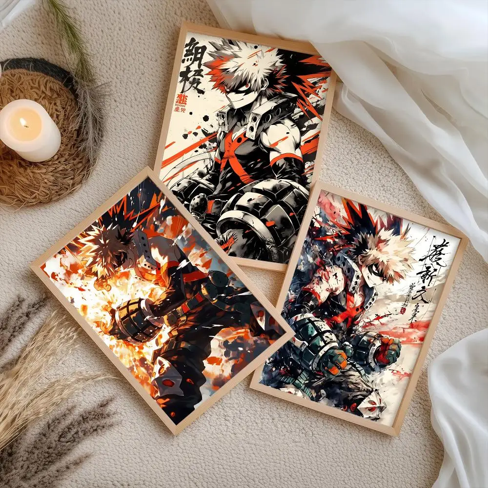 My Hero Academia Bakugo Katsuki Poster HD Home Wall Stickers House Hallway Living Room Bedroom Bar Office Decor Art Prints