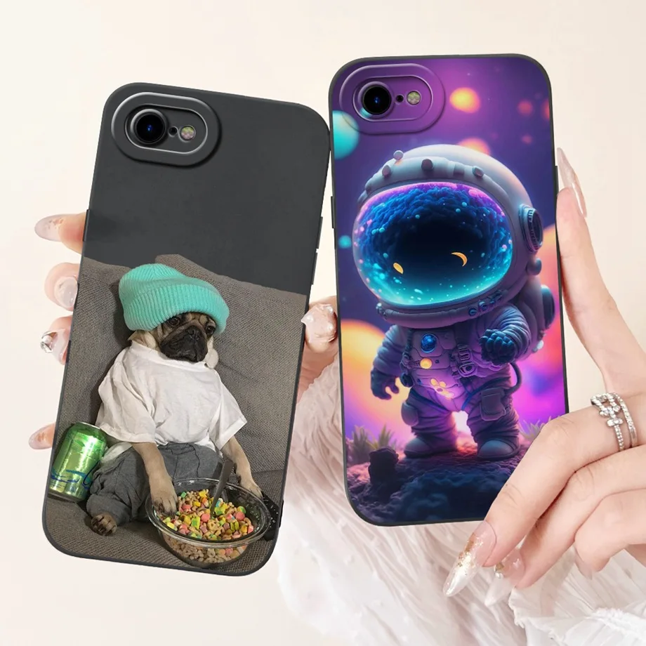 For iPhone 7 Plus 8 Plus Case Soft Silicone Capa Goothic Style Cartoon Panda Flower Back Cover For iPhone 6 Plus 6S Plus Bumper