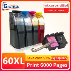 60XL Ink Supply System Replacement for HP 60 Hp60 Ciss Ink Tank Kit Deskjet D1660 D2530 D2545 C4780 C4783 C4795 D110a F2400