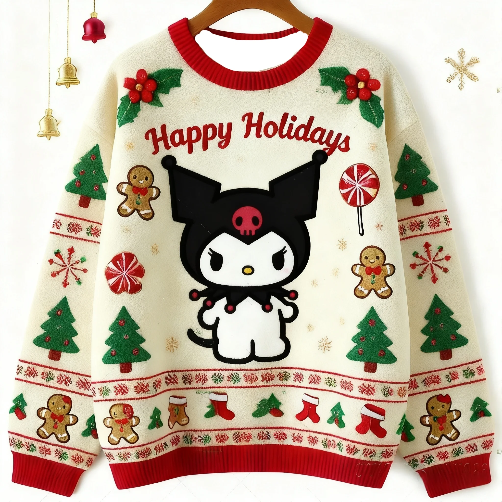 Cartoon Ugly Sweater Men's Womens 3d Sweater Sanrio Cute Ugly Christmas Sweater Anime Xmas Gifts Family Matching Outfits