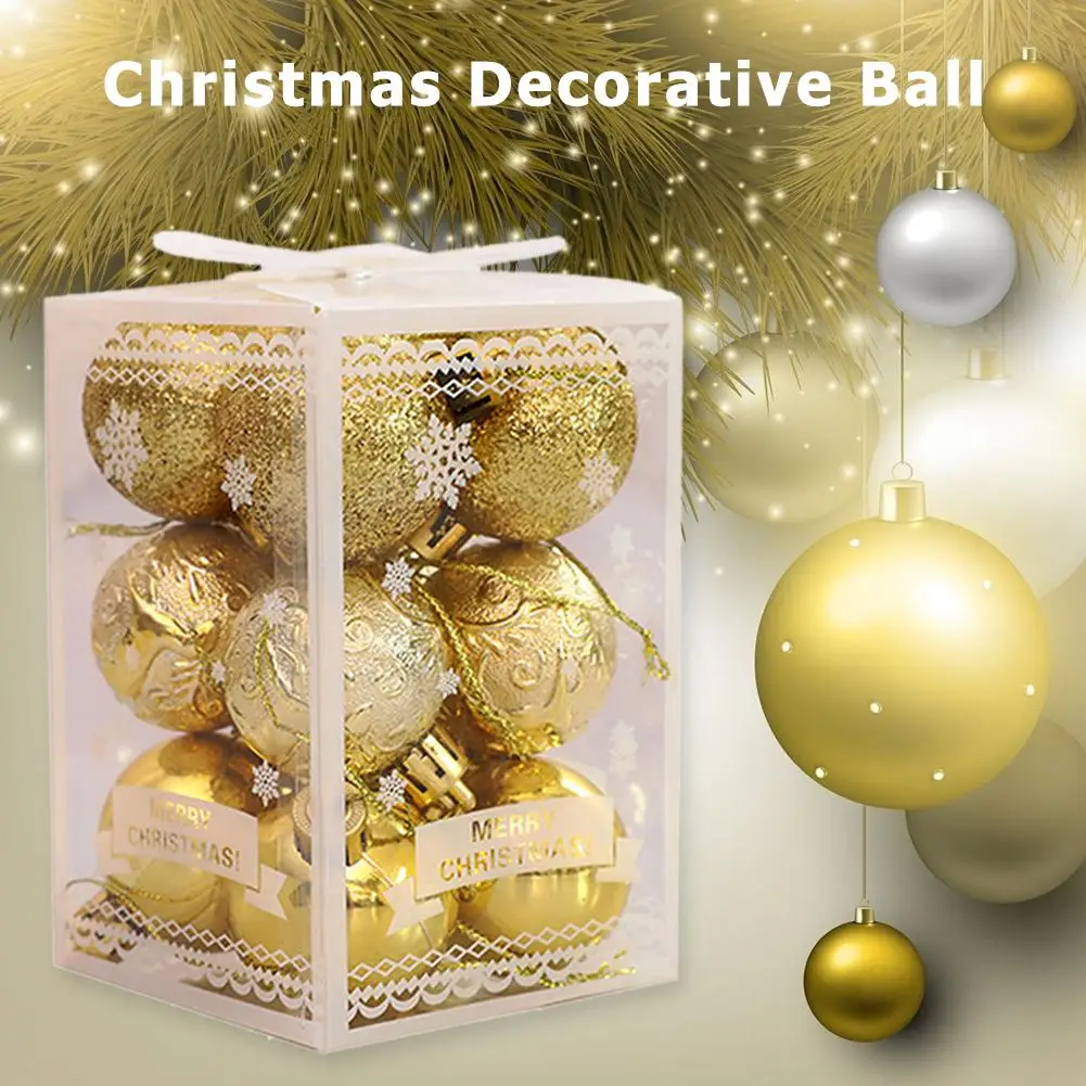 12-72Pcs Christmas Ball Ornaments 4cm Xmas Tree Balls Hanging Pendant Christmas Decorations Holiday Party Supplies Home Decor