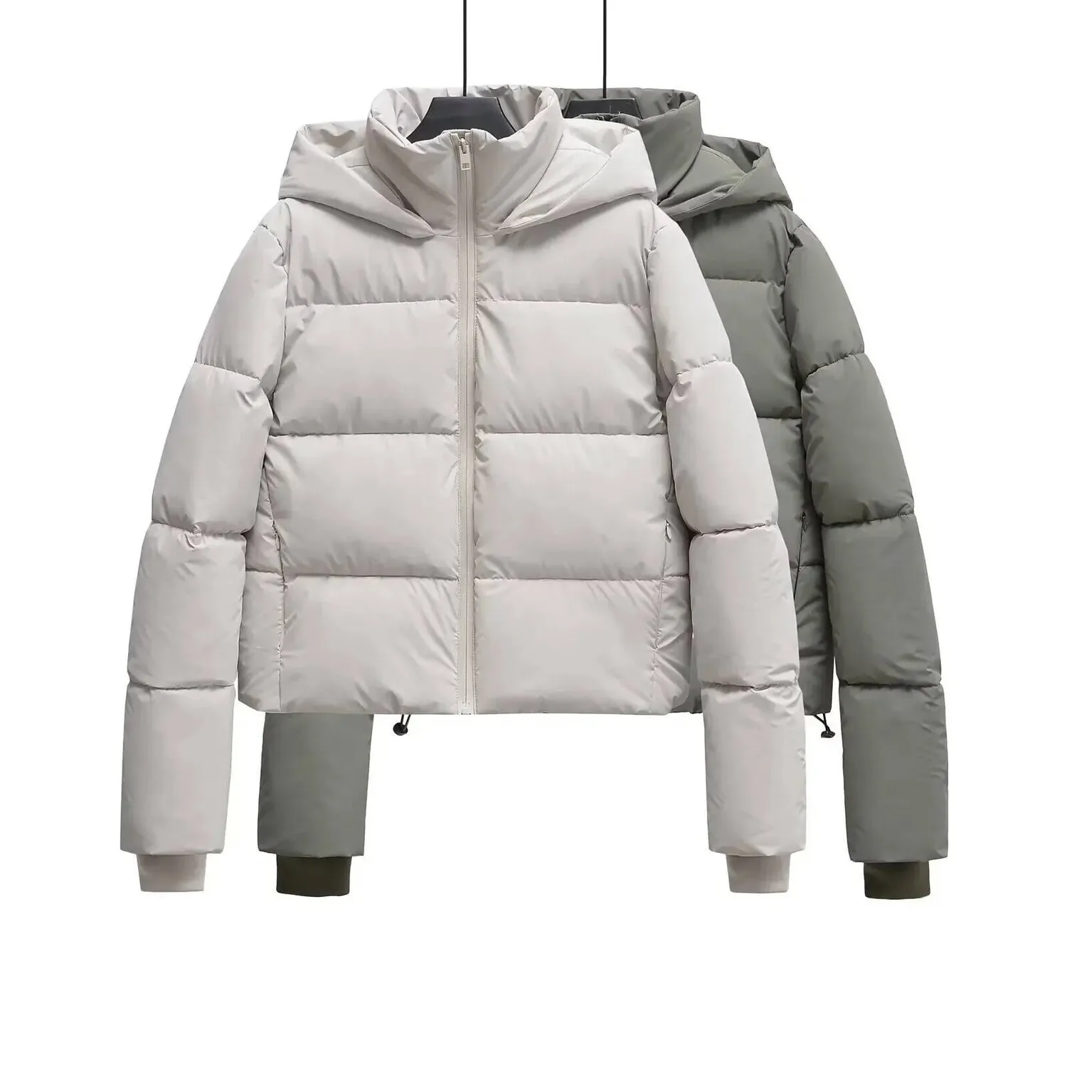 

Winter New Arrival Women's Thickened Down Jacket Casual Hooded Coat Glued Seams Pure Color Outerwear For Cold Weather