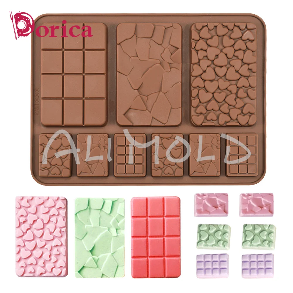 9 Hohlräume Waffeln Silikon Schokoladen form Fondant Bonbon form DIY Harz Ton Herstellung Modell Kuchen Dekorations werkzeug Küche Back geschirr