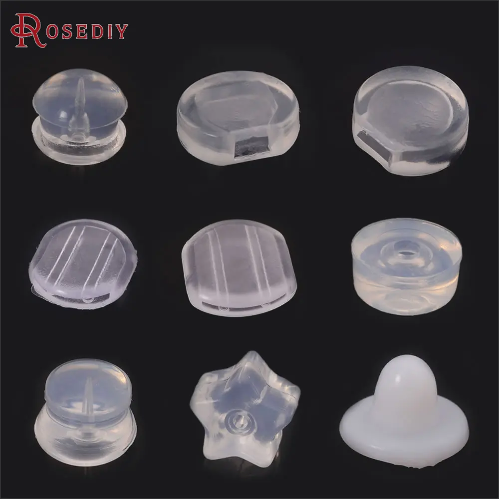 White Rubber Earring Back Earrings Stopper High Quality Jewelry Making Supplies Necklace Earrings Accessories for Women