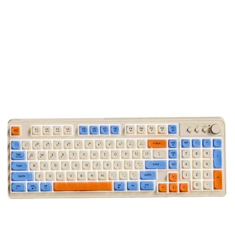 Wireless bluetooth keyboard mechanical feel silent girls office mouse set high value