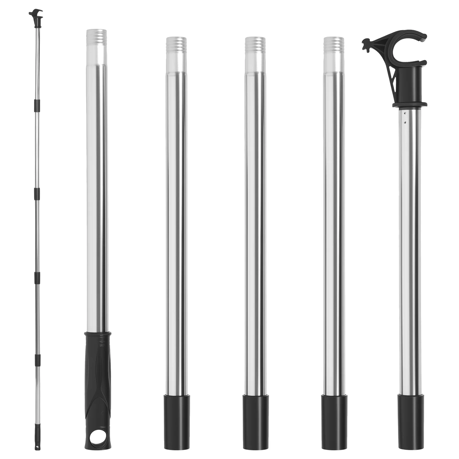 78.7In Window Pole Opener Stainless Steel Sectional Skylight Pole Opener Modular Window Pole Openers for Loft Hatches & Blinds