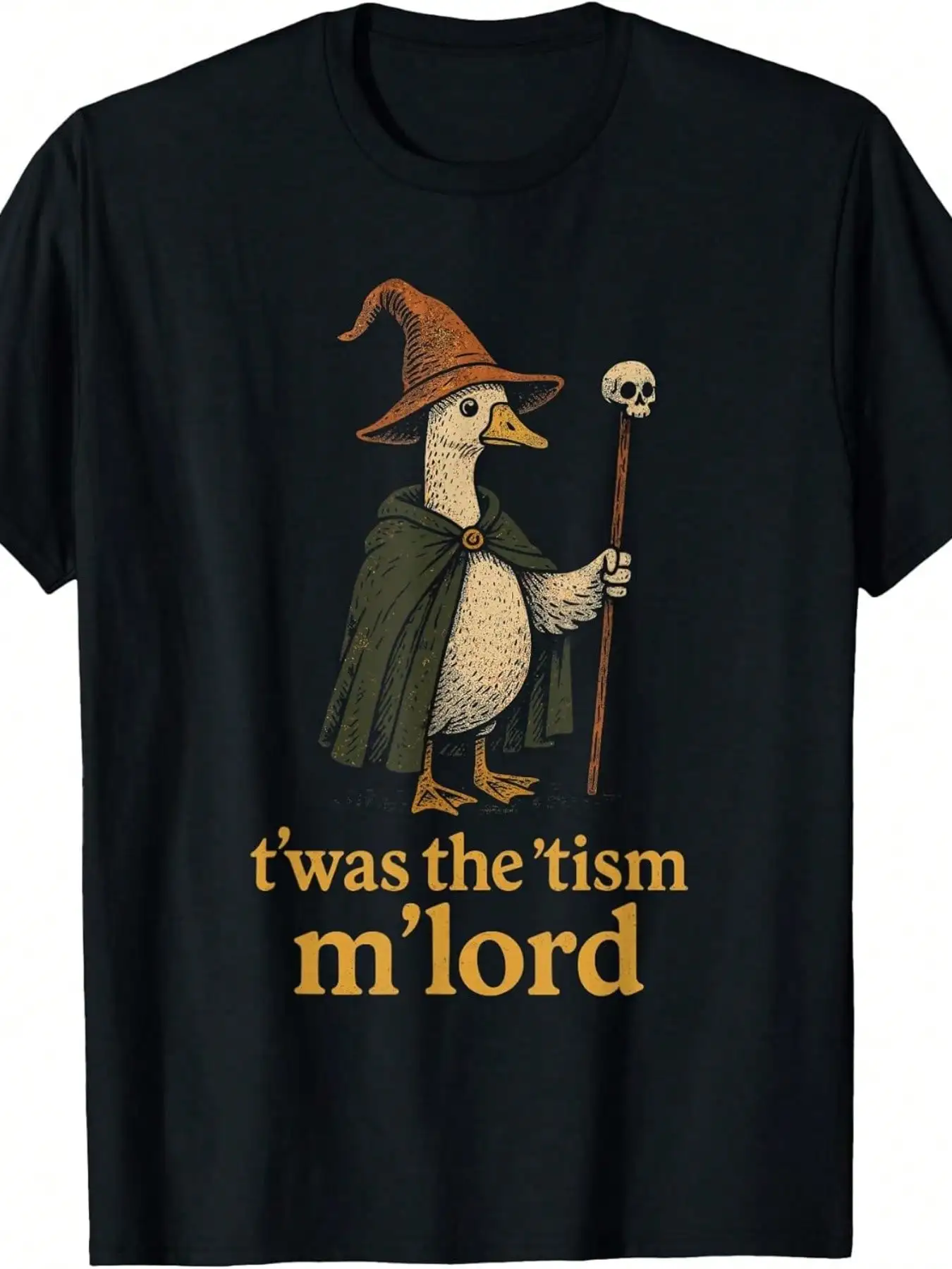 TWAS Tism Lord Silly Goose Pattern Men's And Women's Youth Adult Shirt, Fashion Boutique Shirt, Casual Wear, Printed Round Neck Shirt Plus Size S-5XL