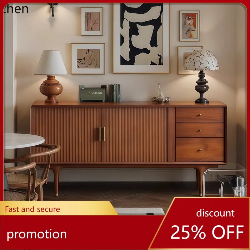 

YFY Solid Wood Sideboard Cabinet Living Room Home Wall Storage Vintage Storage Tea Cabinet