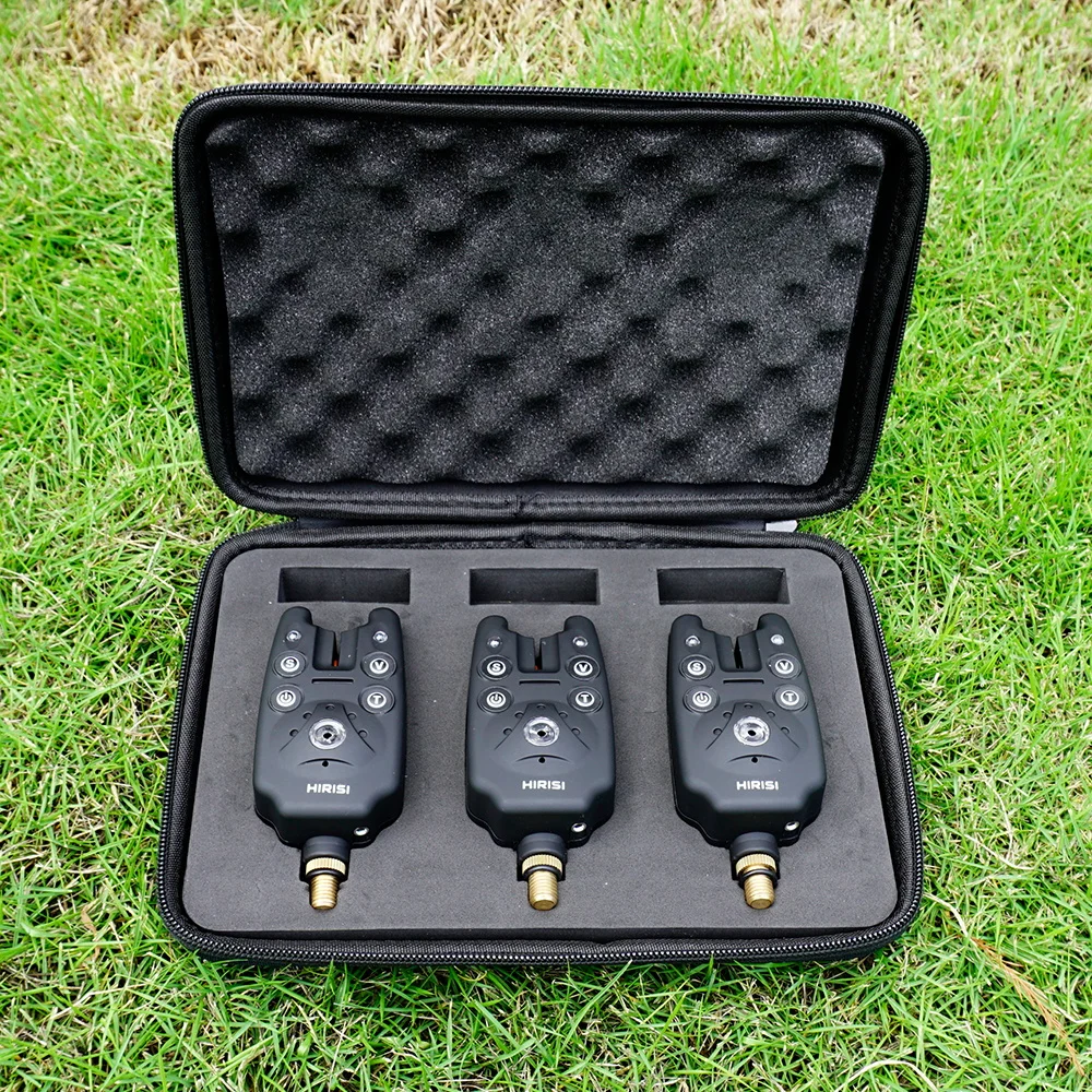 Hirisi B1101-3 3-teiliges Karpfenangel-Bissalarm-Set mit hoher Empfindlichkeit, LED-Bissanzeiger, Terminal-Zubehör – Detail 8