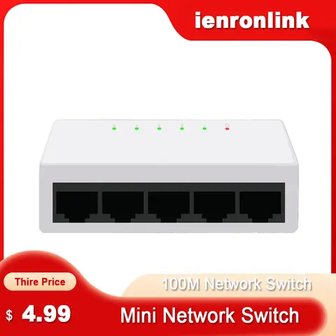 이더넷 스위치 ienronlink Link 1005F 5 8 포트 스위치 100Mbps 고속 네트워크 스위치 RJ45 허브 인터넷 분배기 플러그 앤 플레이