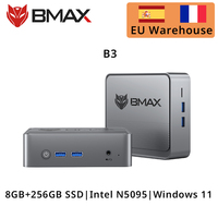 BMAX B3 Mini PC Windows 11 Pro Intel N5095 8GB RAM DDR4 256GB SSD Intel 11th Gen UHD Graphics 1000Mbps Ethernet