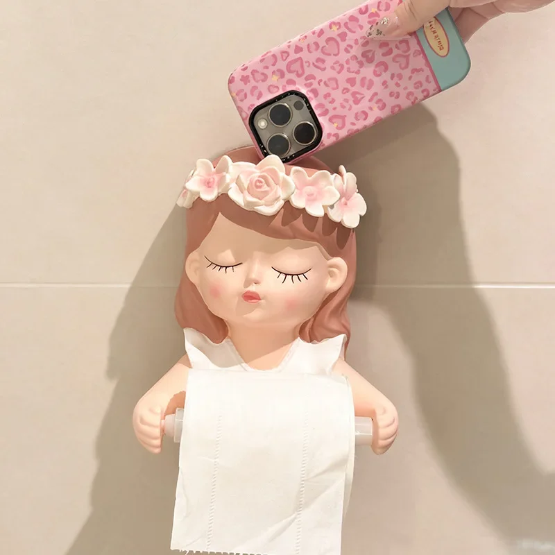 Bathroom Tissue Hanger Kitchen Decorations Paper Holders Modern Creative Toilet Roll Holder Home Organization Toilet Paper Rack