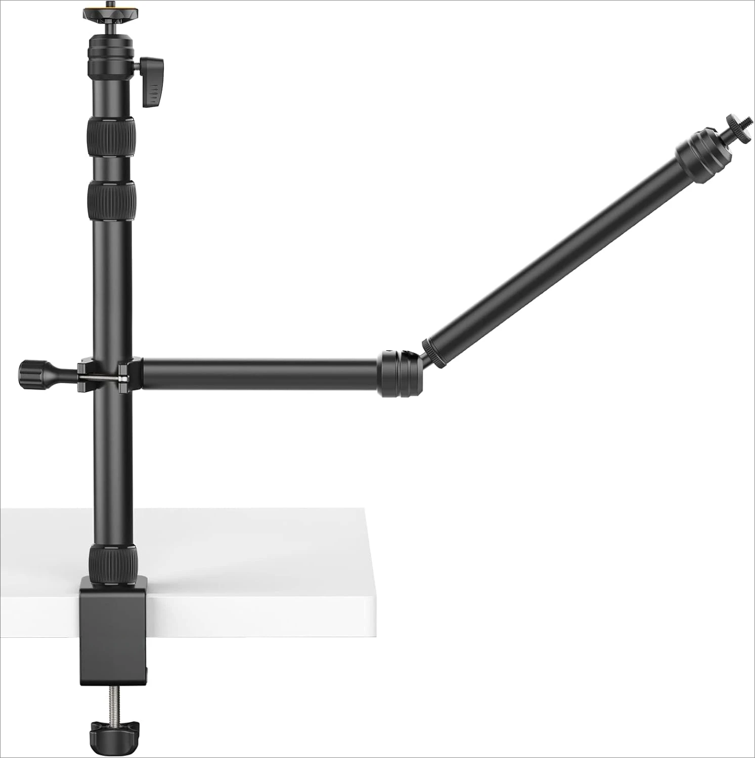 

Flexible Overhead Camera Mount, Webcam Table C-Clamp Multi Mount for Photography Videography Live Stream