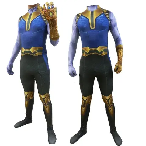 Adult Thanos Costume Avengers Infinity War Super Villain Halloween Fancy Dress Carnival Party Cosplay Costume 03AES0