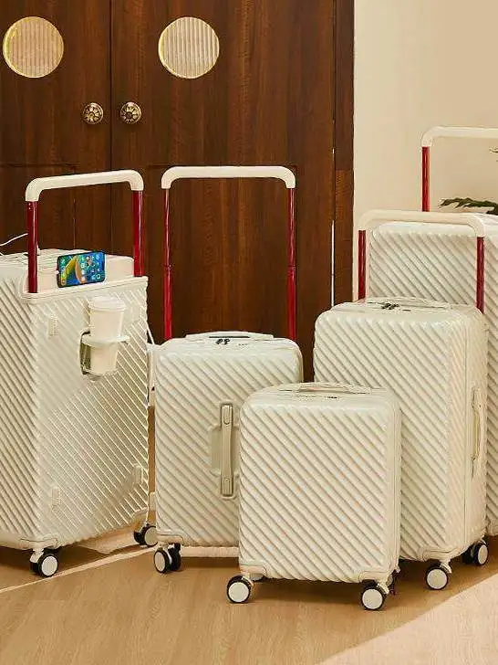 large-capacity-wear-resistant-pc-luggage-bag-with-wide-pull-rod-for-travel-26-inches-men's-universal-wheel-leather-suitcase