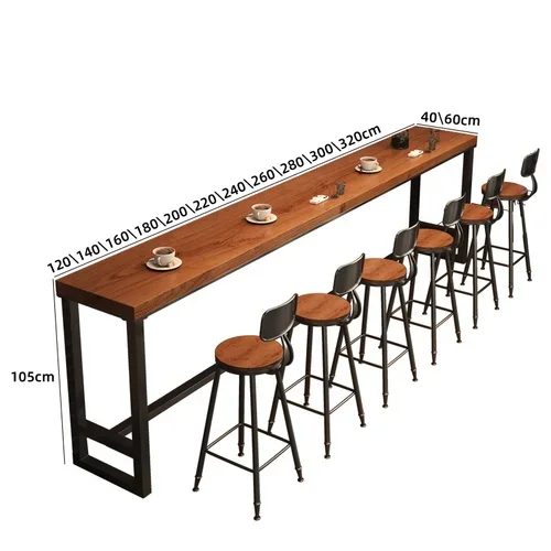 

Dining High Bar Dining Table Reception Drink Design Wooden Bar Counter Table Storage Paris Tavoli Da Pranzo Lounge Furniture