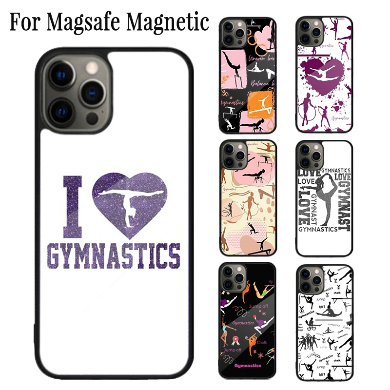 Love Gymnastics Magnetic Phone Case Coque For iPhone 16 15 14 Plus 13 12 Mini 11 Pro Max Magsafe Wireless Charging Cover