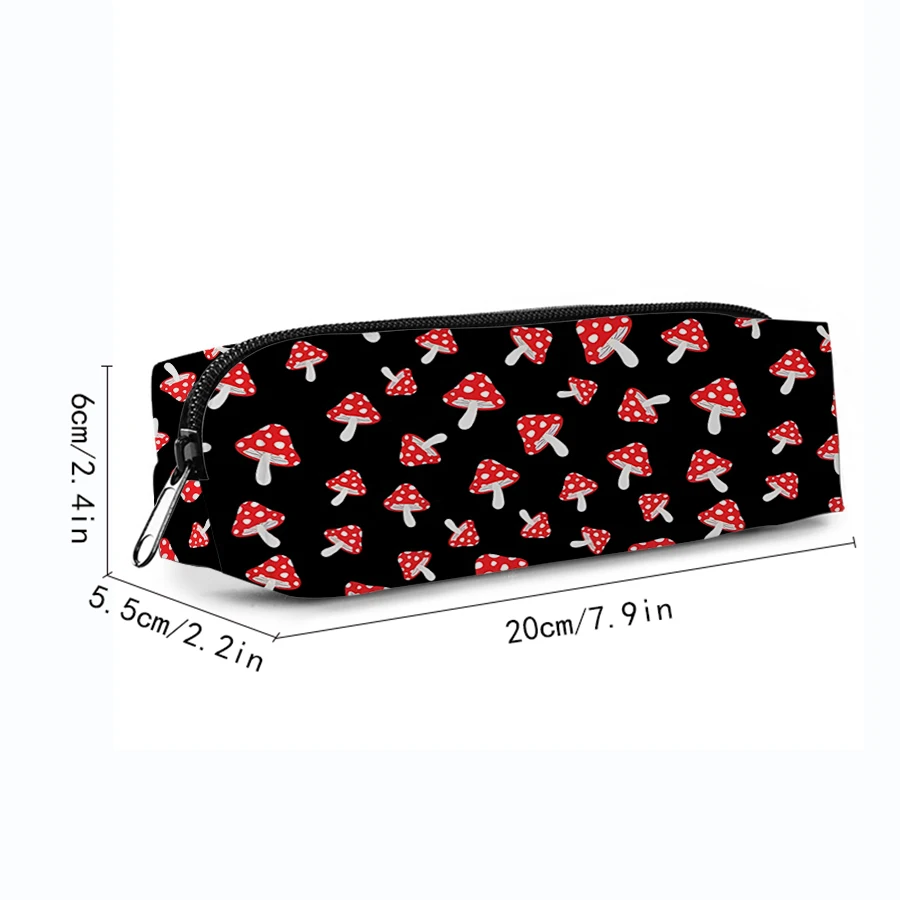 Mushroom Pattern Single Printed Pencil Case With Handheld For Boy And Girls Best Gift 2D Cartoon Pen Bag Backpack For Children