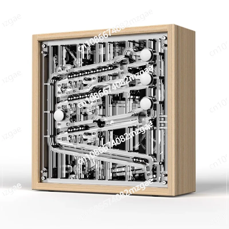 Creative Steel Ball Track Table Clock Punk Style Living Room Bedroom Desktop Decoration Artwork Table Clock Home Decoration