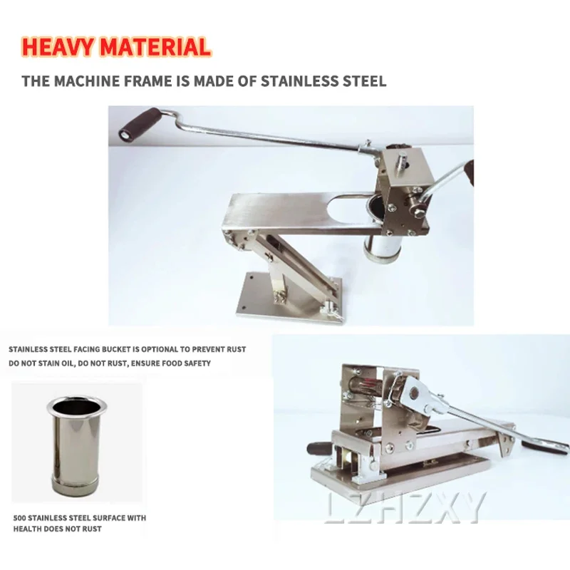 Handheld Noodle Maker Machine Stainless Steel Manual Press Noodle And Pasta Machine For Kitchen Tool With 5 Blade Knife Cutter