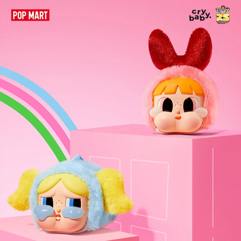 POPMART Crybaby X The Powerpuff Girls Series Blind Box Guess Bag Mystery Box Toys Doll Anime Figure Ornaments Gift Collection