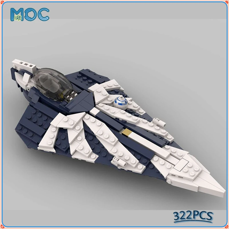 MOC Building Blocks Delta-7 Aethersprite-class Light Interceptor Plane Fighter Morden Warplane Sets Toys for Birthday Xmas Gifts