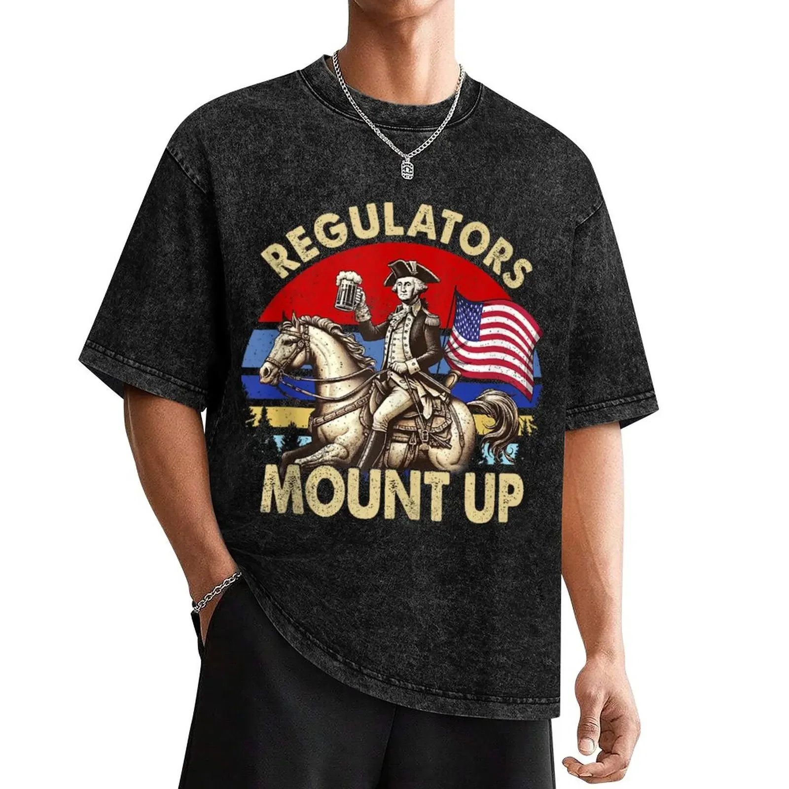 Regulators Mount Up 4th Of July T-Shirt anime tshirt graphics mens clothes