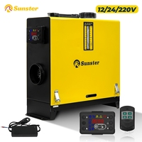 8KW Diesel Air Heater 12V 24V 220V, LCD Panel & Remote Control All-in-One Car Parking Heater w/ Power Adapter for Car RV Garage